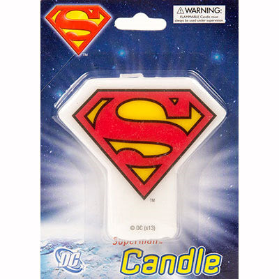 SUPERMAN FLAT CANDLE - Whip It Up Cake Supplies