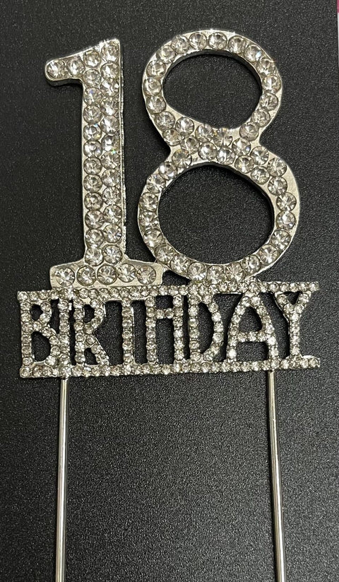 18th BIRTHDAY DIAMANTE CAKE PIN - Whip It Up Cake Supplies