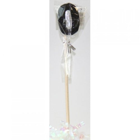 GLITTER #0 BLACK CANDLE ON STICK - Whip It Up Cake Supplies