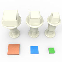 SQUARE PLUNGER CUTTERS X 3 - Whip It Up Cake Supplies