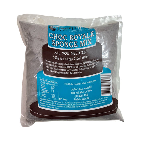 CHOC ROYALE SPONGE CAKE MIX 500GMS
