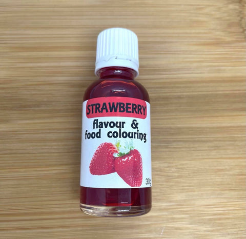 STRAWBERRY FLAVOURED FOOD COLOURING 30g - Whip It Up Cake Supplies