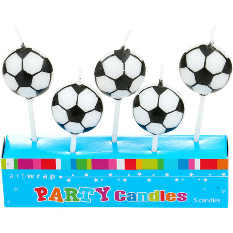 SOCCER CANDLES X 5 - Whip It Up Cake Supplies